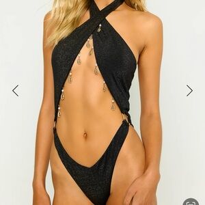 Beach Bunny Black One Piece Swimsuit